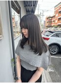 艶髪ストレート×オリーブグレージュ