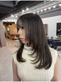 レイヤーカット/グレージュ
