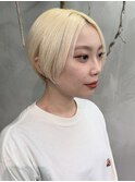 ハンサムショート × 抜きっぱなしブロンド × ホワイトブロンド