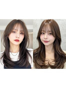 <カット+カラー+TR\6900>白髪メニューも豊富*[新宿/新宿駅/縮毛矯正/酸性ストレート/顔周りカット]