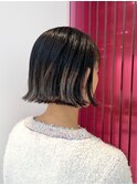 クラゲヘアー/オリーブグレー/小顔に見せるヘア［銀座、有楽町］