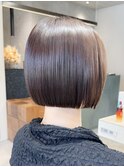 ボブショートボブ縮毛矯正ベージュグレージュ門前仲町