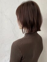 カバーヘア ブリス 川口(COVER HAIR bliss)&nbsp;ダークブラウン小顔切りっぱなしレイヤーボブA11川口30代40代