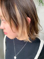 テトヘアー(teto hair) 前髪インナーカラー、ミルクティベージュ 、イルミナカラー