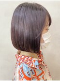  ボブ/艶ボブ/透明感/髪質改善/ラベンダーカラー/担当岩崎