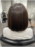 ブラウンベージュ/ボブスタイル/内巻きボブ