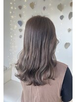 アブニールドール 大山台店&nbsp;【ブリーチなし/ハイライト】ラテカラー×グレージュ