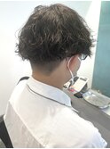 波巻きツイストスパイラルパーマメンズカット