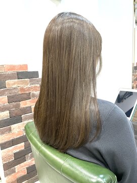 リノナ(Linona) ☆小顔効果カット インナーカラー グレーベージュ 髪質改善 韓国