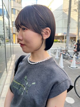 カフ(CAF) CAF松本/顔まわりカット/ボブ/ダークトーンカラー/心斎橋/大阪