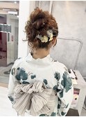 浴衣ヘア 高めアップ