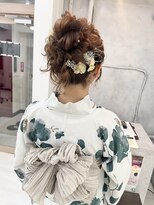 プティクローシェ バイ クオーレ(petite cloche by CUORE) 浴衣ヘア 高めアップ