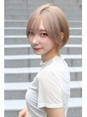 ★大人ショートボブ丸みショートカットマッシュショート前髪あり