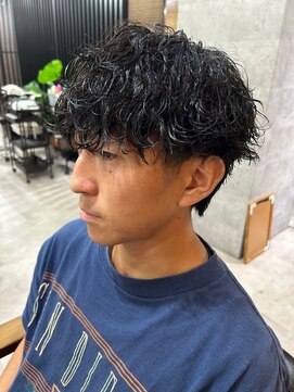 メンズ リコ(MEN'S RICO) 波巻きスパイラル波巻きマッシュウルフメンズパーマ【大和】
