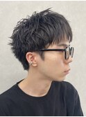 メンズ　前髪あり　スパイキーショート