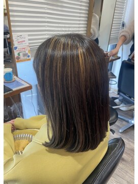 クロード モネ 吉祥寺店(Claude MONET) 【木賀　絵莉子】ミディアム×ハイライトデザインカラー