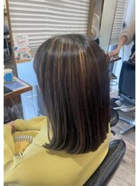 クロード モネ 吉祥寺店(Claude MONET) 【木賀 絵莉子】ミディアム×ハイライトデザインカラー