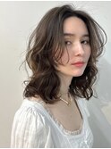 デジタルパーマ イメチェン チェリーブラウン 簡単スタイリング