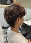 スパイラルパーマ×マレットヘア