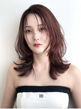 ニューヨークニューヨーク なんば道頓堀店(NYNY) 韓国ヘア　レイヤーカット　カシスピンク　ブリーチなし