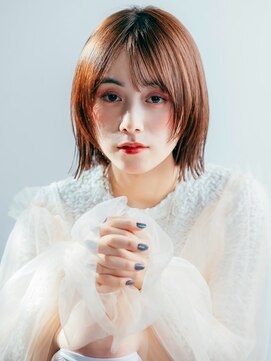 フレイムスヘアーアンドリラックス 西川口店 顎ライン　ストレートボブ