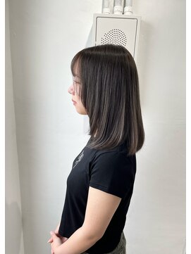 ミュー(Mu) グレージュ　ブリーチ無し　赤み無しカラー