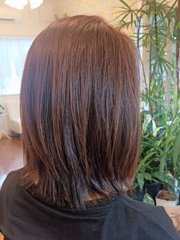 【大人女性へオススメ☆】髪質改善をしながらヘアカラー♪髪質や好みに合わせて薬剤をコントロールします☆