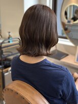 カノエ 福岡香椎店(canoe)&nbsp;オリーブグレージュ 透明感カラー 外ハネボブ 20代 髪質改善