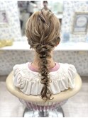 編みおろし/参列ヘア/二次会ヘア/成人式ヘア/卒業式ヘア