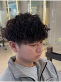メンズ マッシュ 波巻きパーマ