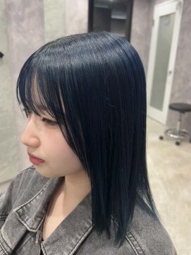 バディ 中野駅前店(BUDDY) ネイビーブルー【中野美容室/ダブルカラー/ブルーブラック