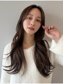 ロングレイヤーカット/外はね巻き/髪質改善