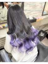 オズ 梅田店(OZ)&nbsp;黒×パープルグラデーション/バージンレミーエクステ80枚