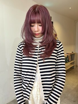 ニコフクオカヘアーメイク(NIKO Fukuoka Hair Make) 【NIKO】ケアブリーチダブルカラー.ピンクカラー.姫カット