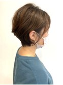 ミルクティーブロンド/ダークブルー/デジタルパーマ/藤沢美容院