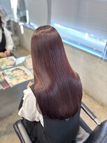 リラクオーレ 三宮 元町(LIRA CUORE) 深みボルドー×髪質改善縮毛矯正