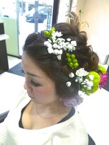 ヘアセットサロンエッジ(Edge)&nbsp;ゆるふわ編込みアップ（振袖使用）