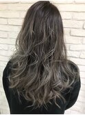 バレイヤージュ×グレー
