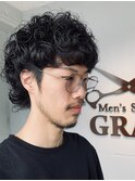 マッシュウルフパーマ