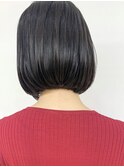 大人可愛い艶感ボブ★黒髪/20代/30代/前下がりボブ/肩ライン