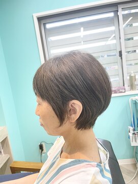 ホロー(Hollow) タイトめショートボブ×白髪ぼかし