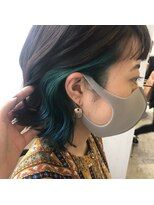 スクリバイタヒエ(SUKURI by tahie)&nbsp;SUKURI by tahie...#インナーカラー#グリーン