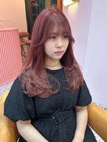 ボタン シブヤ(VOTAN SHIBUYA)&nbsp;韓国ヘア/前髪あり/顔まわりレイヤー/ピンクカラー