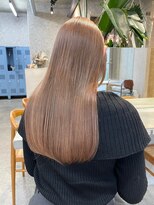 サンク 原宿 表参道(cinq)&nbsp;ミルクティーピンクベージュカラーハイトーンダブルカラー原宿