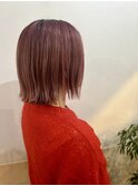 外ハネボブ◇ピンクベージュ