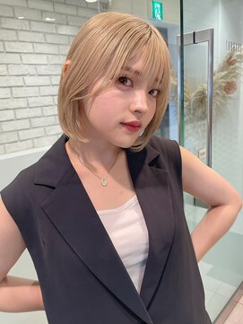 トルネード(TORNADO) 日韓ボブ 似合わせ フェイスレイヤー ハイトーンベージュ t923