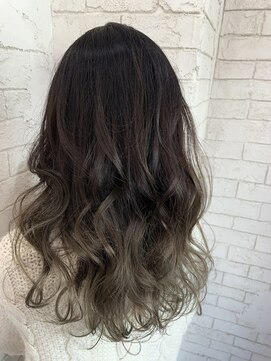 アジールヘア 所沢プロペ通り店(agir hair) グレージュグラデーションケアブリーチイメチェン前髪所沢韓国
