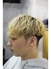 メンズカット＋ブリーチ＋透明感カラー＋パーマ　毛利吉岡指名不可