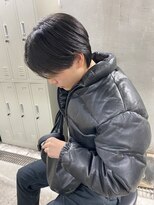 センターパート×艶髪