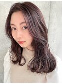 セミロング/ピンクベージュ/くびれヘア/天神大名/髪質改善/20代